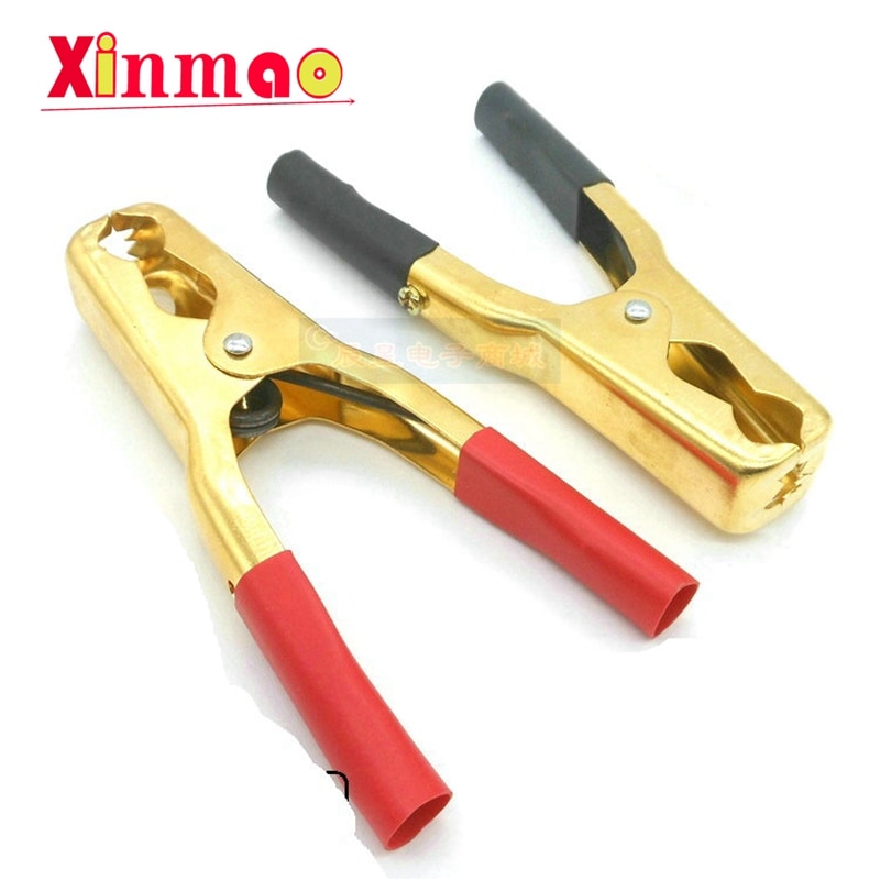 500A Automotive Replacement Booster Cable Clamps with Car Battery Charger Clips Alligator Test Lead Clamps Hand Grips Copper