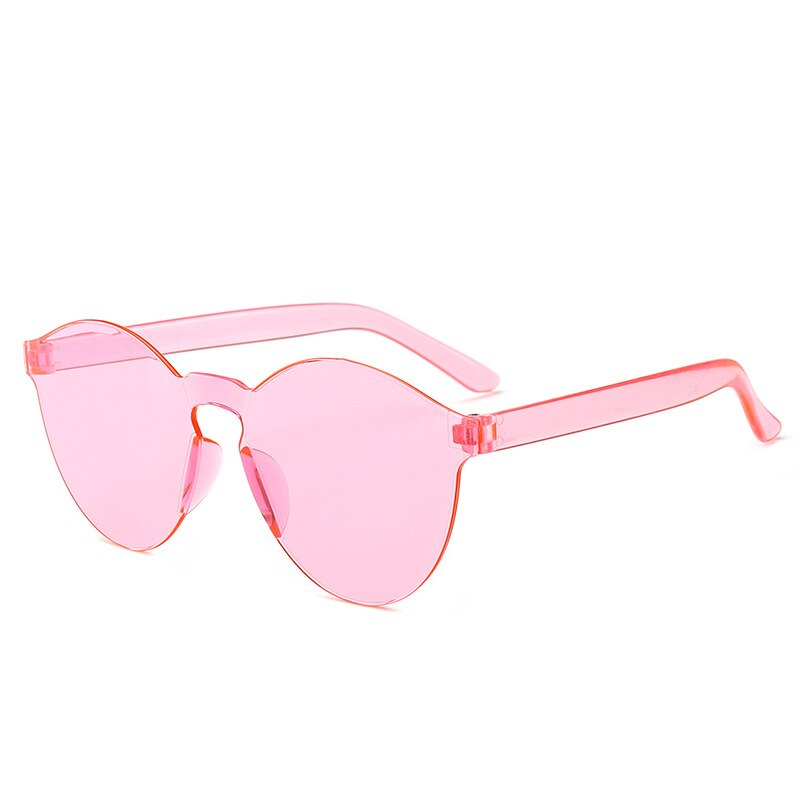 Square Round Lens Mirror Sunglasses Women Transparent Plastic Glasses Sun Glasses Clear Candy Color Lady Driver Goggles Glasses: F