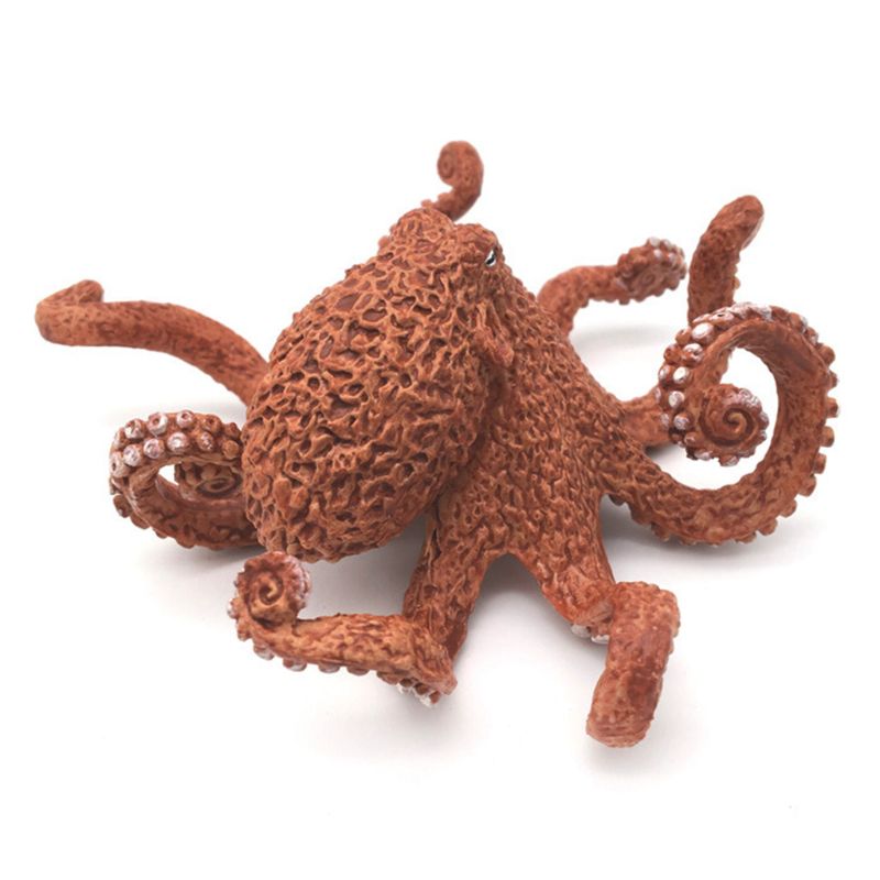 Pulpo realista vida marina en miniatura figura de plástico sólido océano decoraciones DXAD