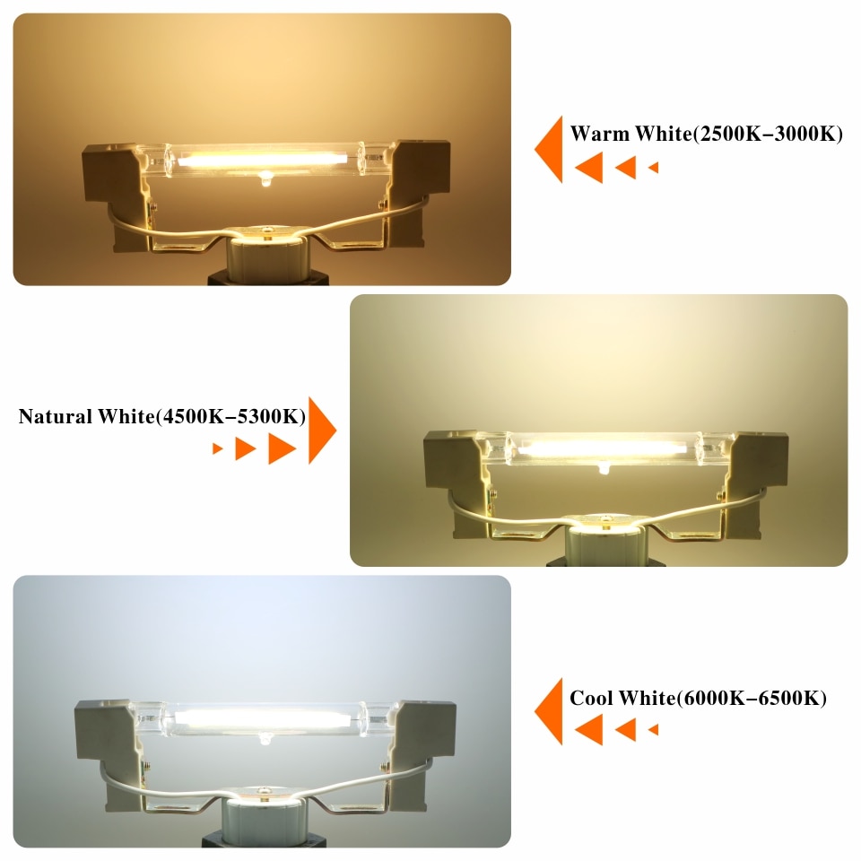 G9 R7s LED COB Light Bulbs Dimmable 78mm 118mm J-type Glass+Ceramics Replace Halogen Lamps 3W 5W 6W 12W 20W Floodlight 110V-240V