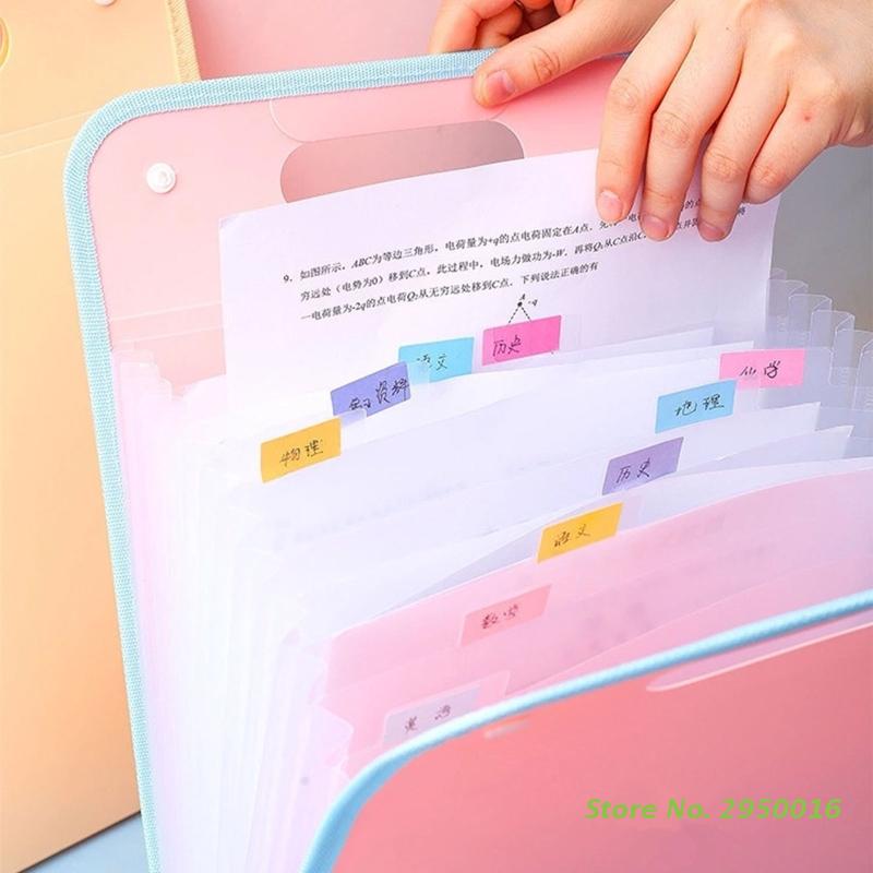 A4 13 Pocket Expanding File Folder Organizer with Dividers Letter Size Expandable Accordion Document Bag Business Briefcase
