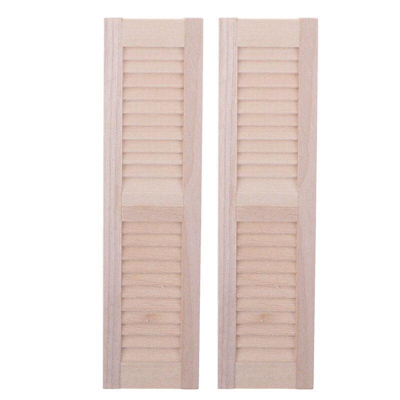 1Pcs Multitype 1:12 DIY Wooden Window Door Doll House Accessories Pretend Play Toy Doll House Furniture Simulation Miniatures: 2pcs 11.5x3.2cm