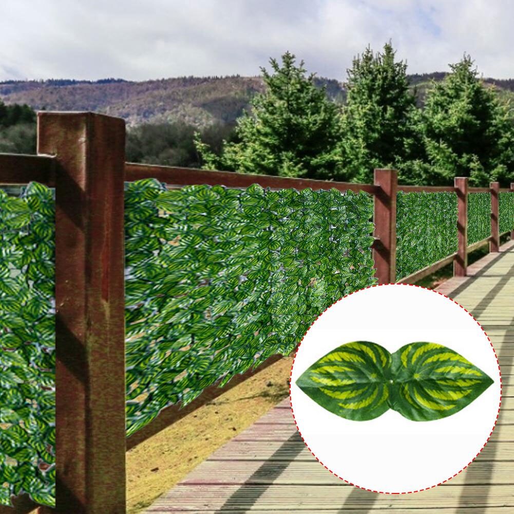 Artificial Leaf Privacy Fence Leaf Screen Hedge Fence Screen Roll Wall Landscaping Outdoor Garden Backyard Balcony Fence 0.5x3M