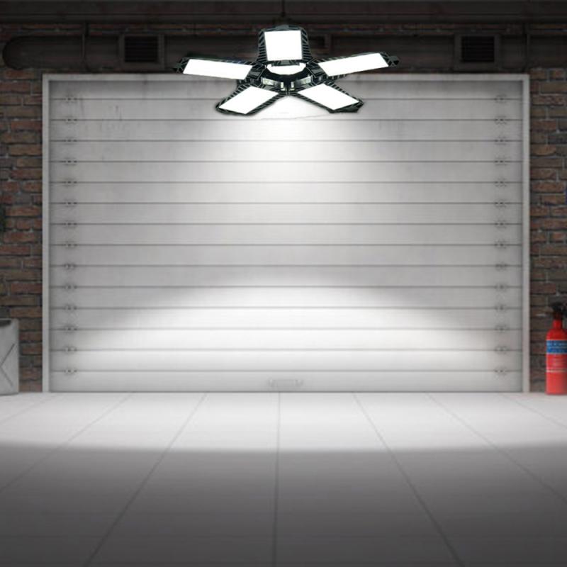 LED Garage Light Folding Lamp High Bay Light Indoor Light IP65 Waterproof Garage Lamp Industrial Lighting In Stock