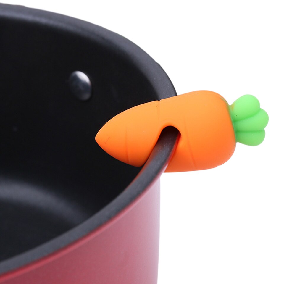 Elevador de tapa a prueba de derrames para olla de sopa, herramientas de cocina, soporte de tapa de silicona resistente al calor, mantiene la tapa abierta, herramientas de cocina, 1 unidad