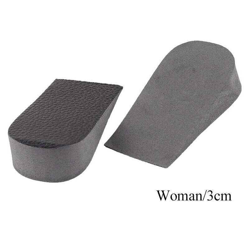 EVA niewidzialny wysokość zwiększone wkładki 1/2/3cm wysoki wzrost mężczyźni kobiety miękkie wkładki robić butów antypoślizgowe wkładki pięty wkładka robić butów: czarny woman 3