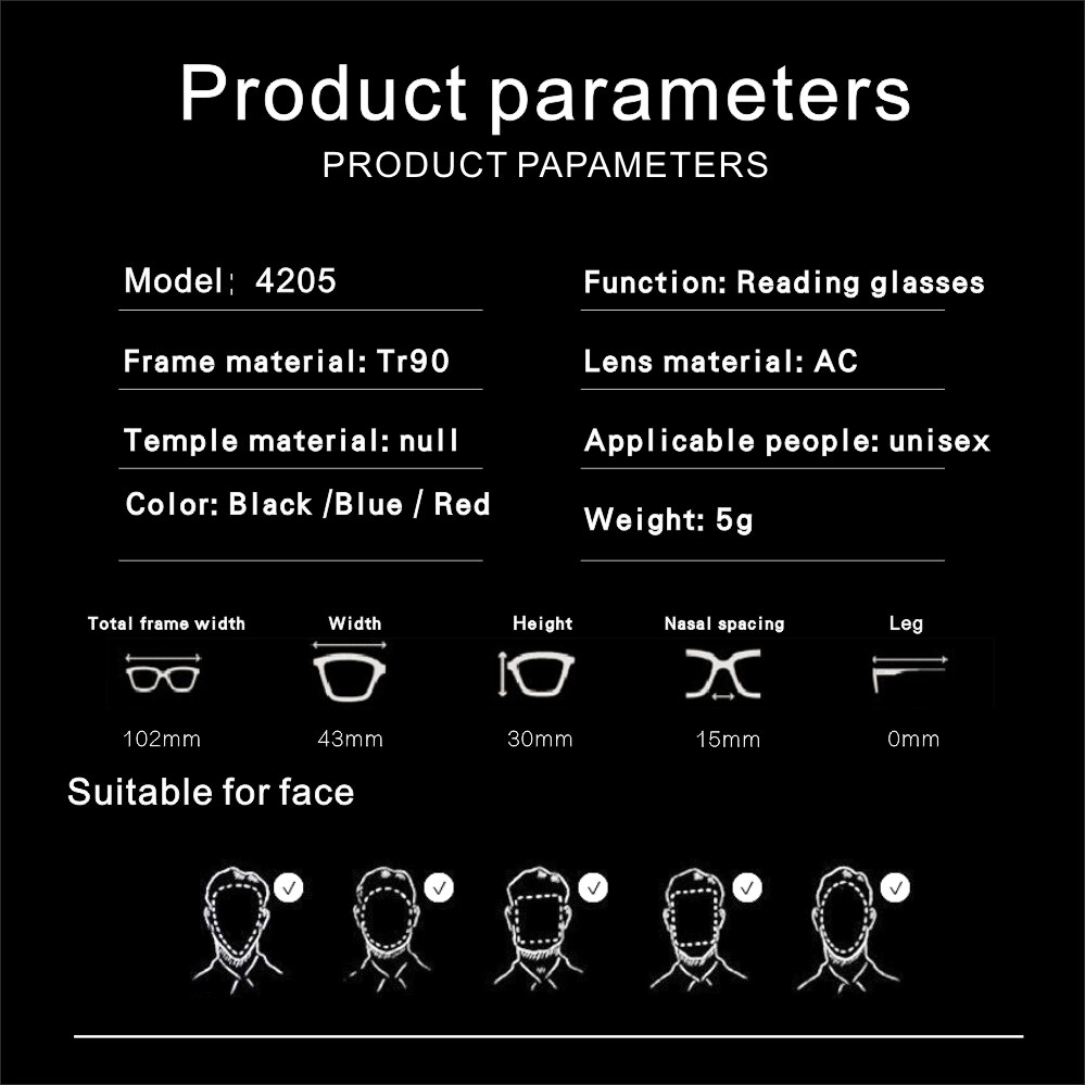Pince-ez-gafas de lectura para hombre y mujer, lentes de aumento para dioptrías, enfoque más puntos + 1,0, 1,5, 2,0, 2,5, 3,0, 3,5, 4,0