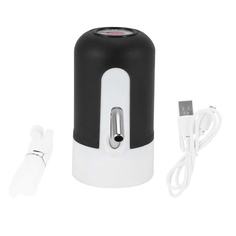 Water Fles Pomp Water Dispenser Pomp Water Fles Pomp Usb Opladen Elektrische Drinkwater Dispenser Kit Voor Home Office: Black