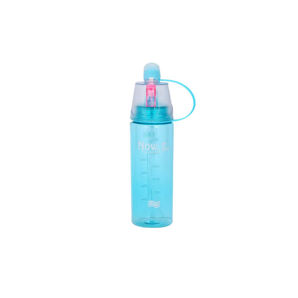 400ml/600ml dricksflaska shaker spray sport vattenflaska utomhussport bärbara flaskor cykel cykling: 600 / Blå