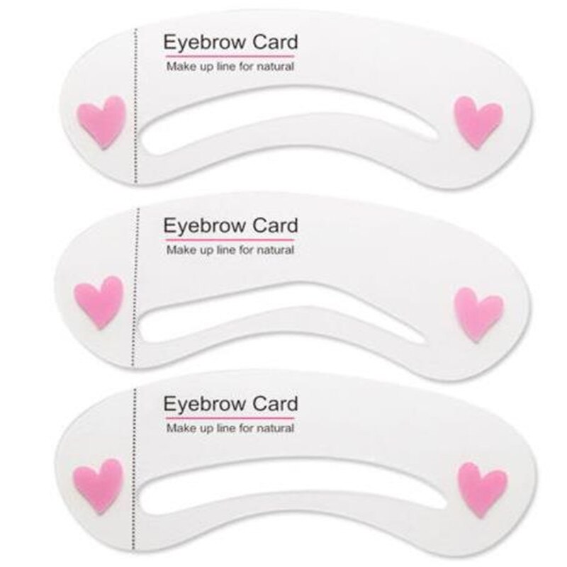 3 stk/sæt bærbar øjenbrynstrimmer hårfjernersæt kvindeansigtsbarberkniv øjenbrynstrimmere knivblade barbermaskine til makeup kosmetiksæt: Øjenbrynskort