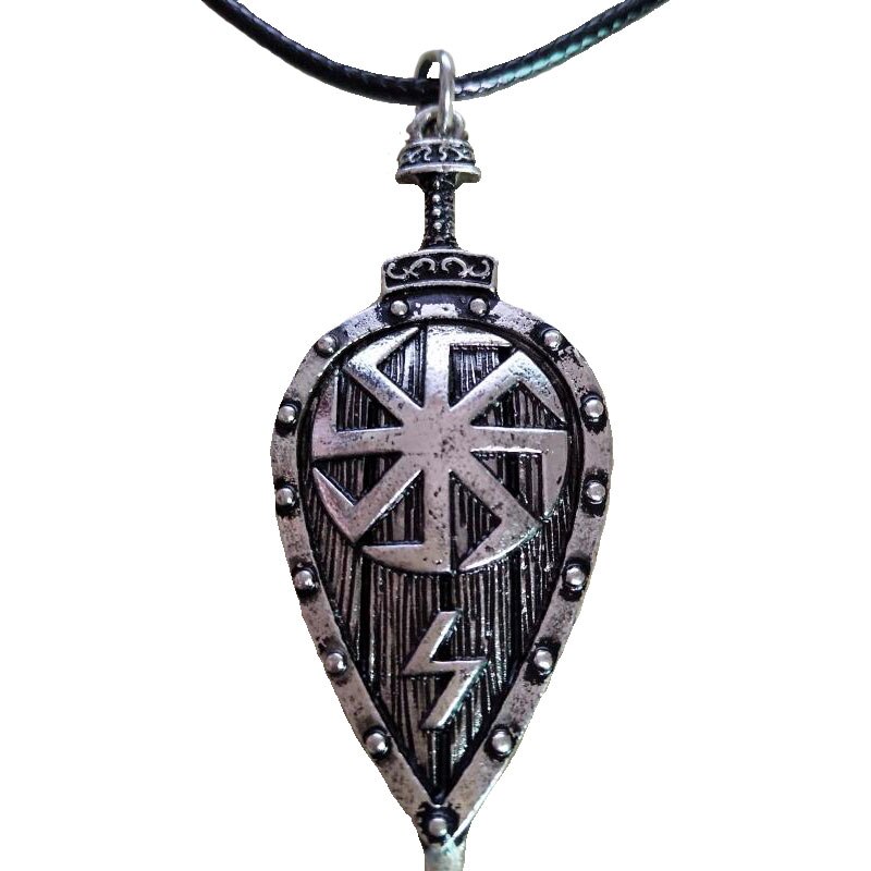 Retro Nordic Style Metal Celtic Knot Pendant Chain Necklace Men Classic Punk Amulet Jewelry