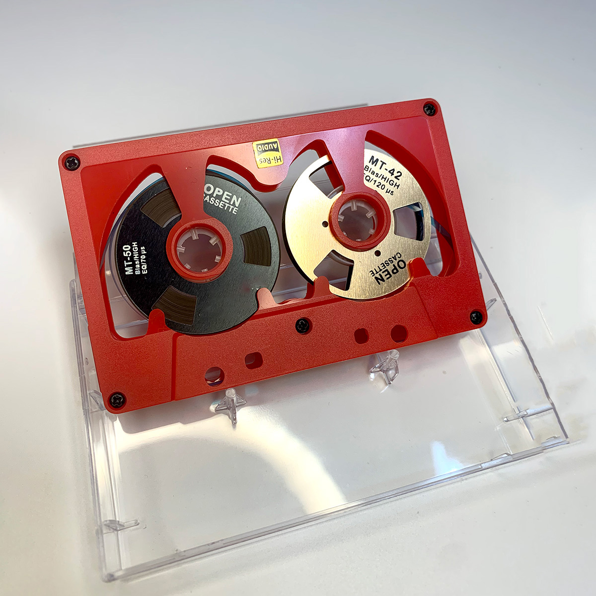 Retro Blank Audio Tape Type Handmade Audio Cassette Reel to Reel Cassette 50 Min Double-Sided Metal Reel for Walkman Recording