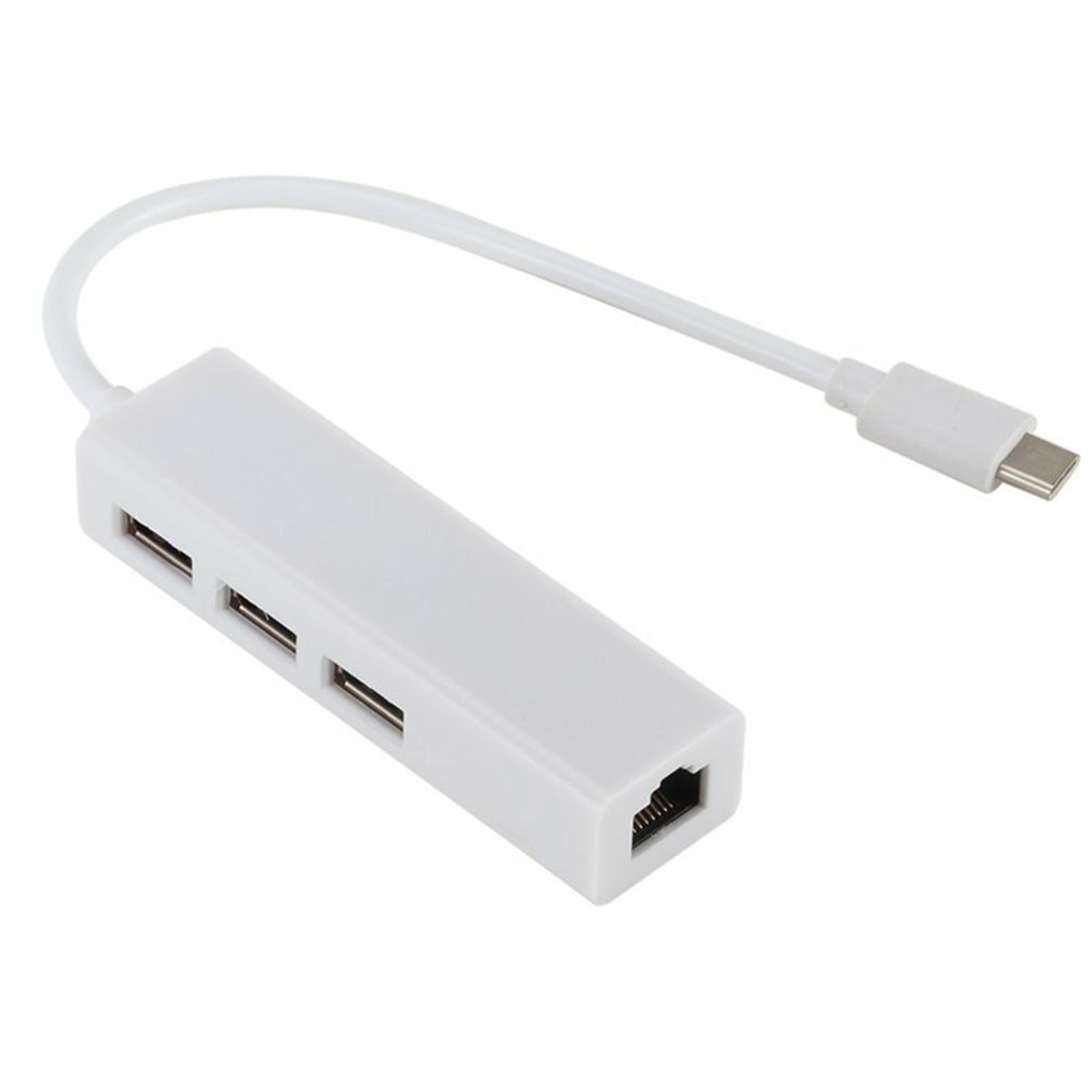 Meerdere USB-C Usb 3.1 Type C Naar Usb RJ45 Ethernet Lan Adapter Hub Kabel Met 100M Netwerk Voor Macbook pc Lan Adapter Kabel