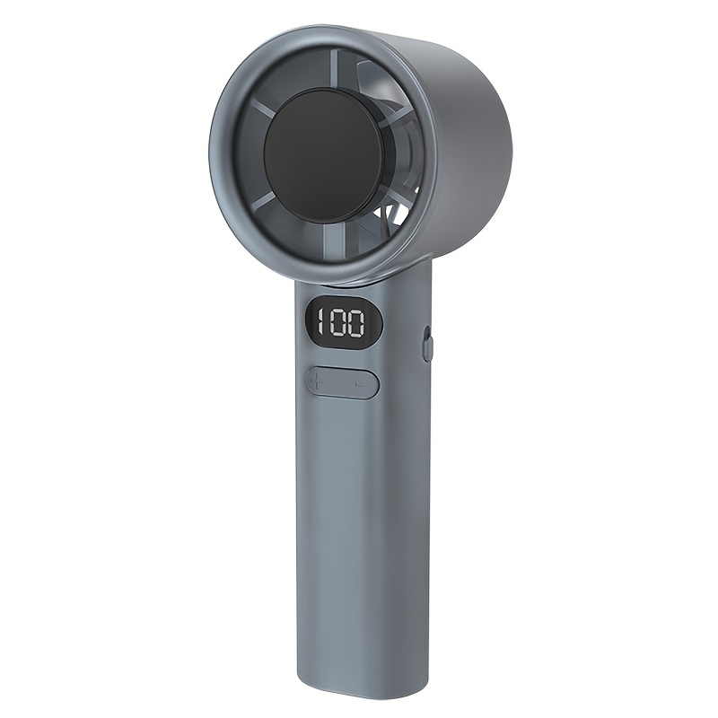draagbare draagbare kleine ventilator Mini bladloze handventilator 120 windsnelheden USB oplaadbare persoonlijke hogesnelheidsventilatoren Elektrische ventilator: Grey