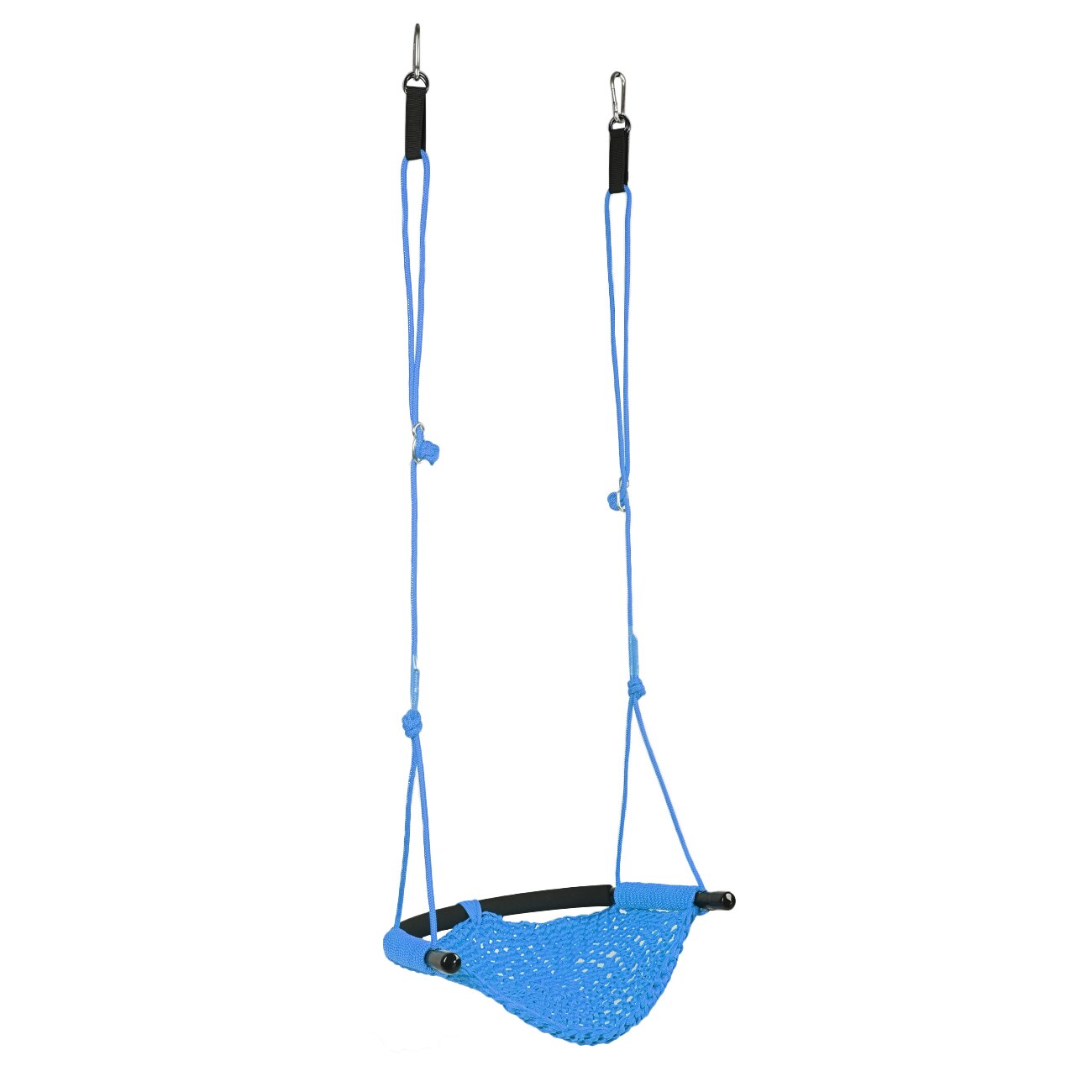 Kid Indoor Outdoor Swing Hammock Steady Toddler Swing Seat Adjustable Ropes Hand-kitting Rope Swing Seat Great Tree Playground: Blue