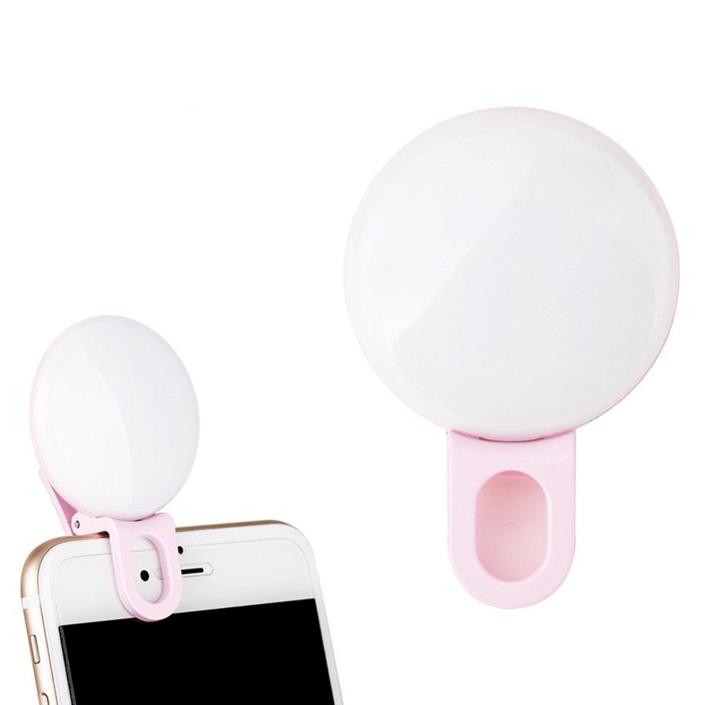 Tragbare Selfie Flash Led Kamera Clip-auf Handy Selfie Ring Licht Video Nacht Verbesserung Füllen Licht