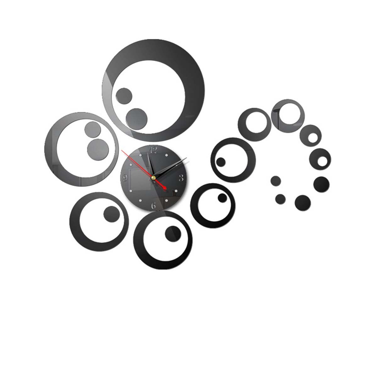 Faroot 3d acryl muursticker huishouden woonkamer kantoor spiegel dempen decoratieve muursticker klok: B