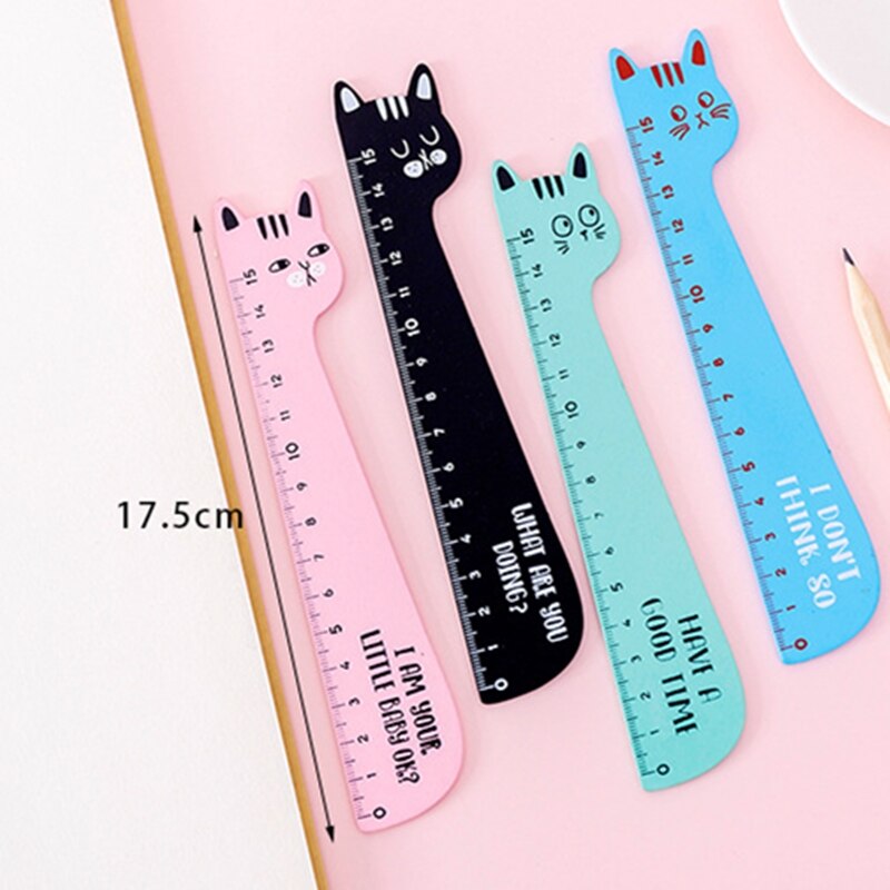 Cat Ruler Kawaii Accessories Cute Ruler Novelty Stationery Patchwork Ruler Cartoon Cute Set of Drafting Rules School Supplies