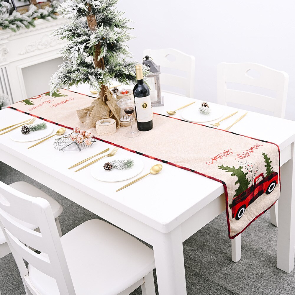 style car christmas tree tablecloth for festive atmosphere decoration Christmas decoration
