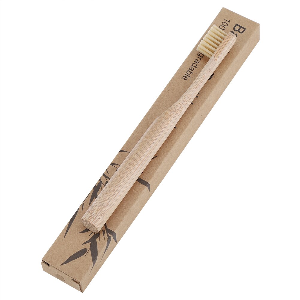 Crianças escova de dentes de bambu 1 pc crianças macio cabelo de madeira escova de dentes natural bambu lidar com cuidado oral eco amigável escova de dentes: Khaki