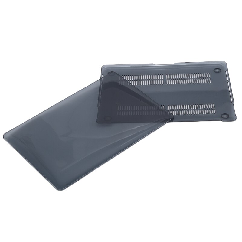 Funda de cristal mate para ordenador portátil, funda dura para Apple Macbook, , Mac Book: Negro