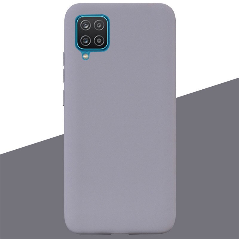 For Samsung A12 Case Soft Silicon Tpu Back Phone Case For Samsung Galaxy A12 GalaxyA12 A 12 SM-A125F a125 Bumper Fundas Coque: 7 Gray