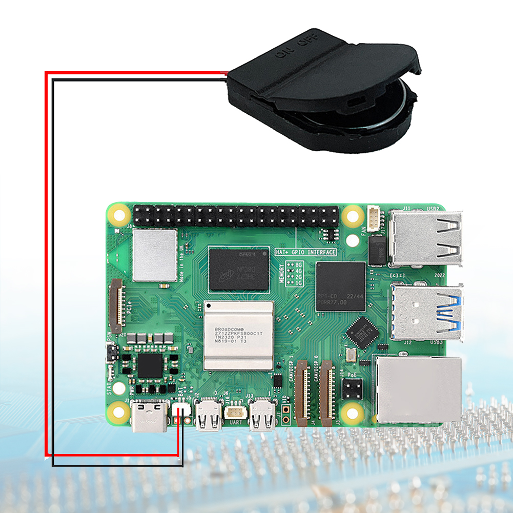 Boîtier de batterie RTC pour Raspberry Pi 5, support d'horloge en temps réel avec ou sans batterie, kit de batterie pour RPI 5 Pi5, 10 pièces