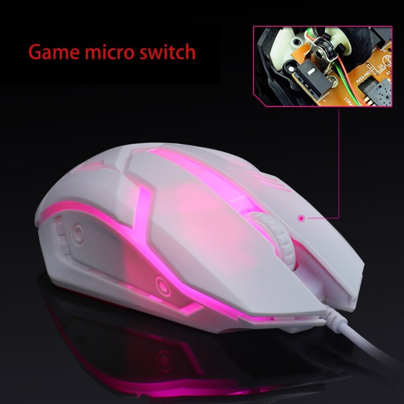 Ergonomic Wired Gaming Mouse Button LED 2000 DPI USB Computer Mouse With Backlight For PC Laptop Gamer Mice S1 Silent Mause