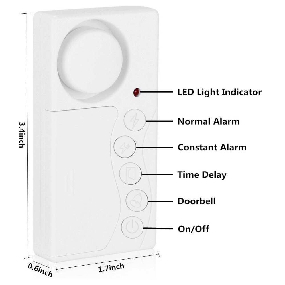 Elecpow Door Opening Sensor Wireless Time Delay Door Alarm Door Sensor Door and Window Security Alarm Home Security