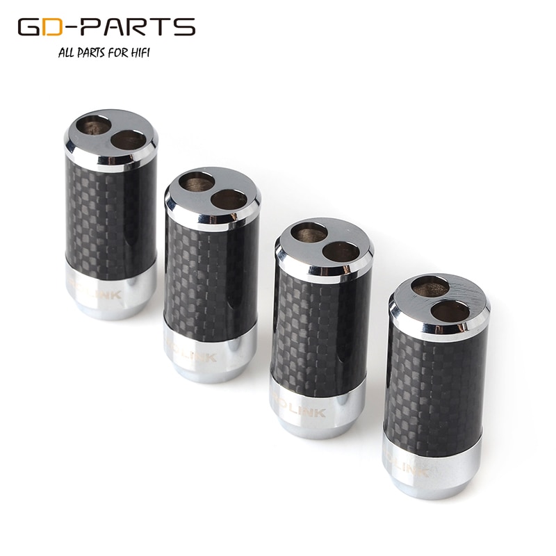 1 trou à 2 trous câble pantalon mise à niveau adaptateur haut-parleur casque fil câble séparateur Fiber de carbone rhodié 1PC