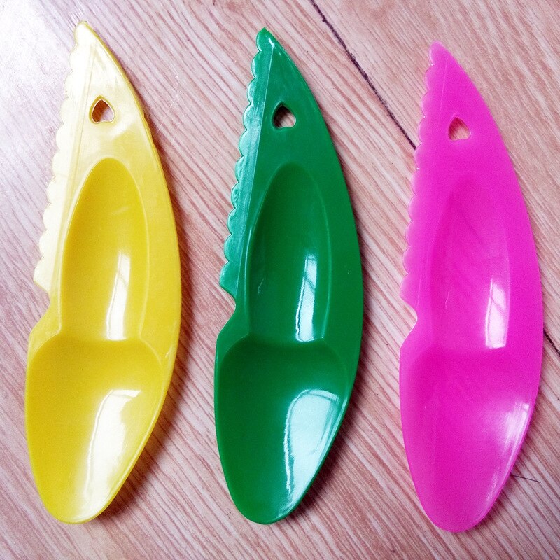 4 stücke von kunststoff Kiwi löffel 12*3,5 cm 2-in-1 Kiwi Scoop löffel obst messer schneiden messer schäl messer