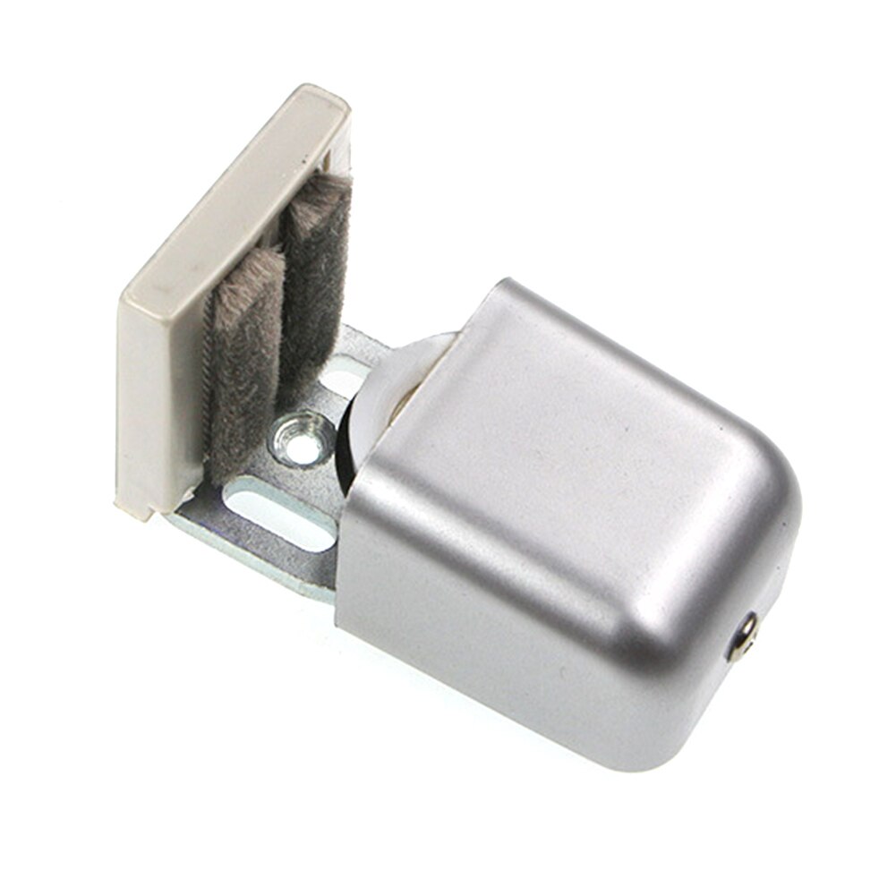 Steel Slotting Sliding Door Track Floor Guide Adjustable Length Bottom Mini Barn Hardware Automatic Anti Swinging Home Solid: S / A