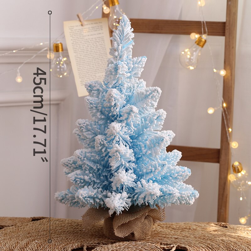 Mini sapin de noël nordique Ins 30/45/60cm, rose et bleu, décoration de bureau à faire soi-même, accessoires de mise en page de la scène, décoration de noël: B45cm