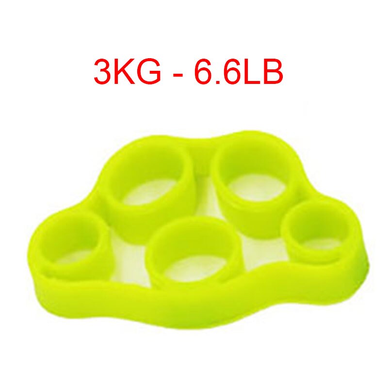 Silicone Grip Device Finger Exercise Stretcher Arthritis Hand Grip Trainer Strengthen Rehabilitation Training To Relieve Pain: Green