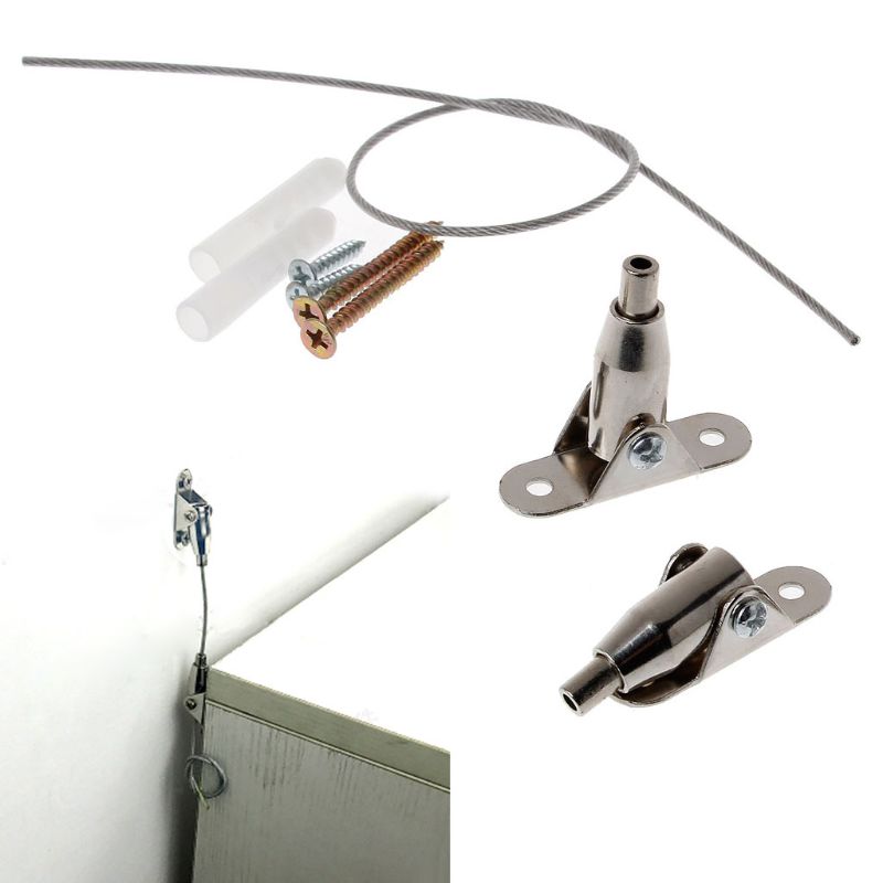 Metal Anti-Tip Furniture Anchor Safe Strap Wall Mounted Baby Proofing Secure Kit