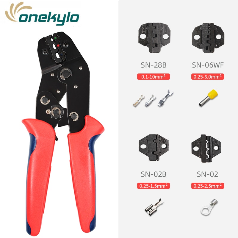 Electrical Terminal Ratchet Crimping Crimper Auto Electrician Tool Set for increased durability Soft handle comfortable to use