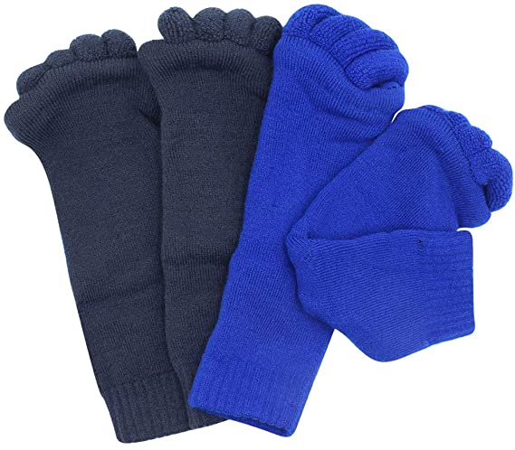 Calcetines separadores de cinco dedos para Yoga y gimnasio, calcetín de alineación para el dolor, masaje de salud, previene calambres en los pies, un par