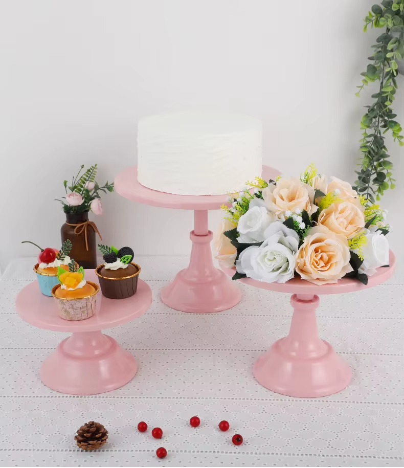 European Cake Stand Tray Metal Milk Tea Shop Dessert Dessert High Foot Tray Wedding Props Party Cake Tray Decoration Cake Stand