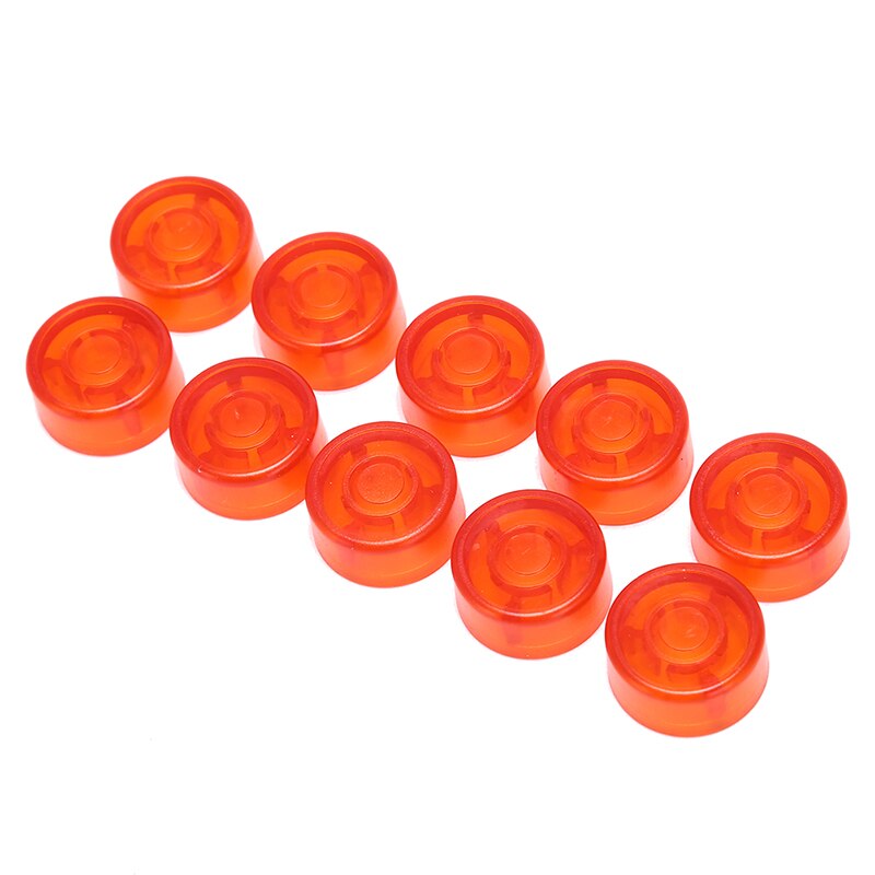 10 stk / pakke elektrisk guitar effekt pedalfod neglehætte forstærkere slik farve fodafbryder toppers knop tilbehør 2.5cm: Orange