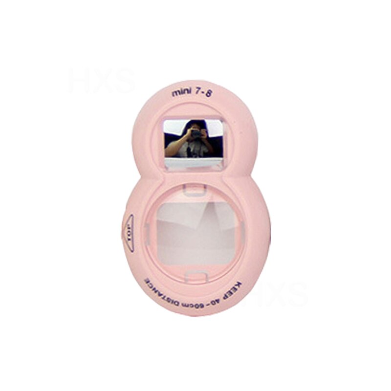 Close-up Lens with Selfie Mirror for FujiFilm Instax Mini 9, Instax Mini 8, Instax Mini 7s Instant Film Photo Camera: Pink