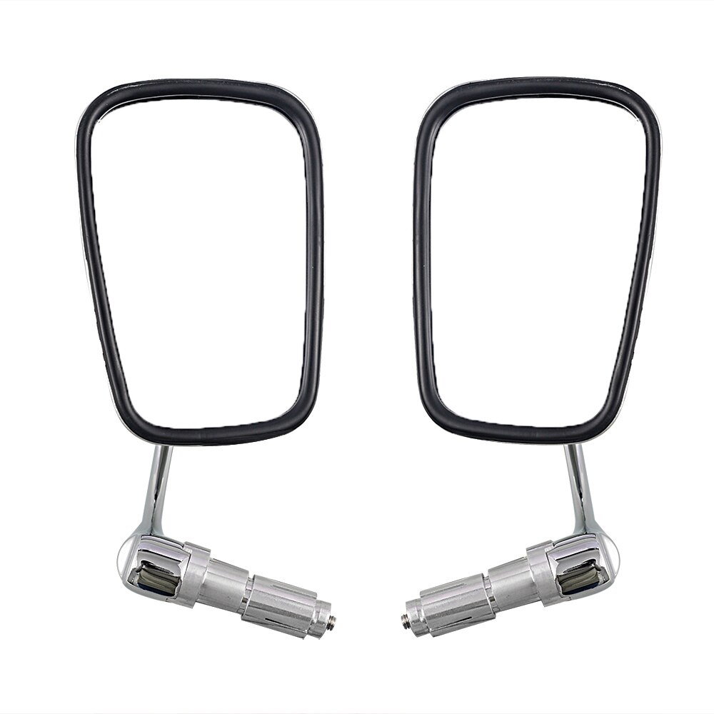 Espejos retrovisores cromados universales de 2 uds. Espejos laterales de barra para motocicleta Chopper Scooter Cafe Racer Accesorios