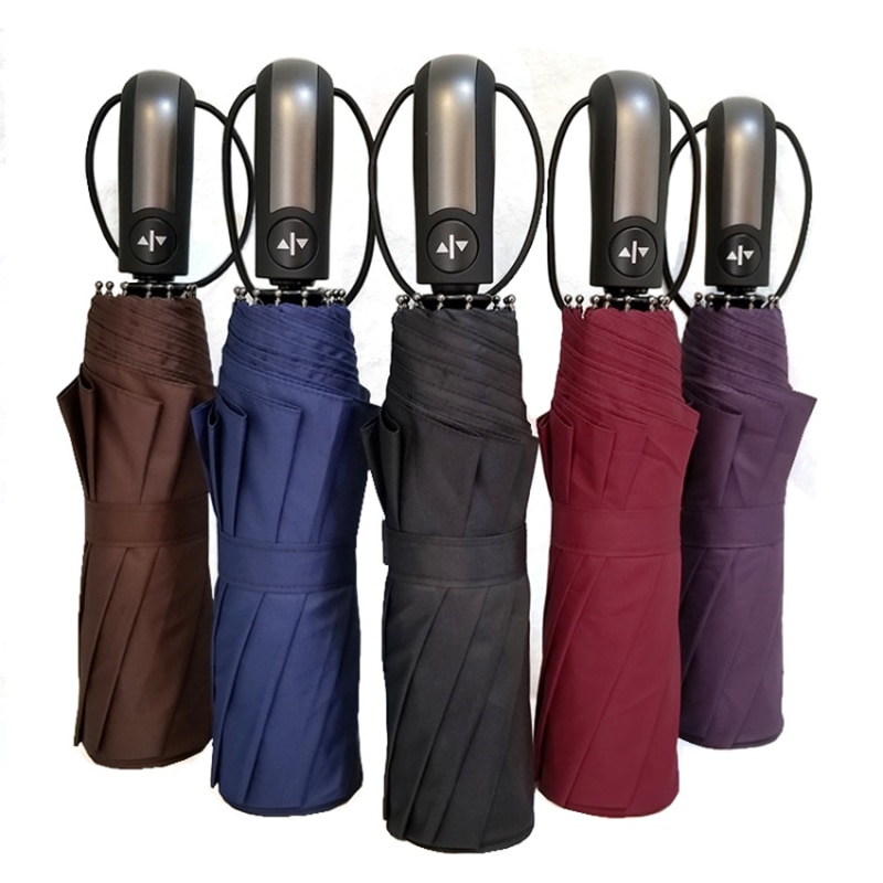 5 Kleuren Automatische Open Close Opvouwbare Paraplu Regenkleding Water-Proof Wind-Proof Paraplu Drie-Opvouwbare Paraplu