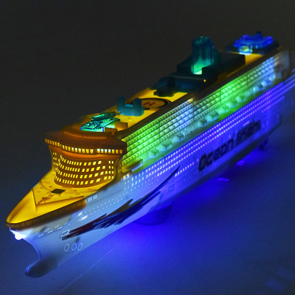 Elektrisk ocean liner krydstogtskib legetøj blinkende led lys og lyd børnebørn