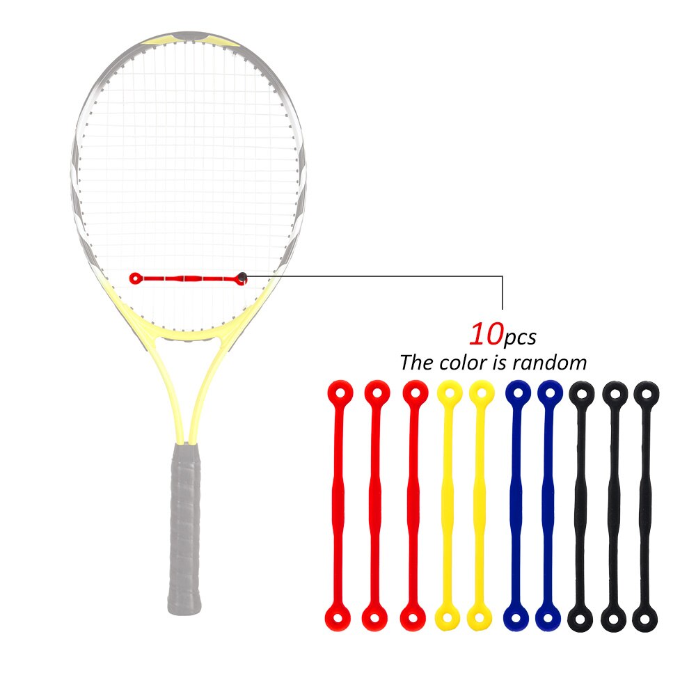 10 stk tennisdemper silikon tennisracket vibrasjonsabsorberende støtreduserende striper racket sport tennis tilbehør