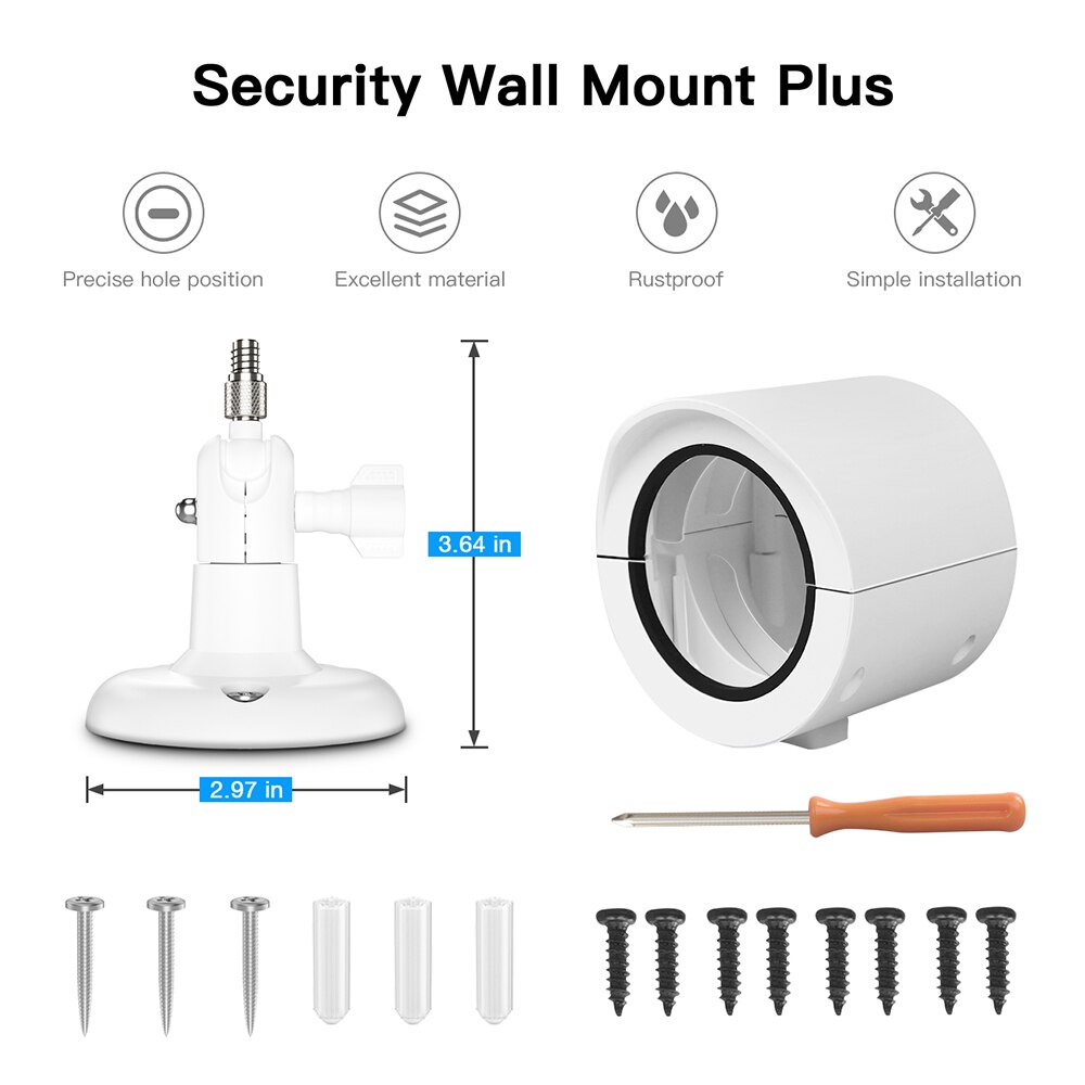 Wall Mounted 360 Degree Swivel Bracket Holder for YI 1080p/720p Home Camera Weatherproof Wall Mount for YI Home Camera