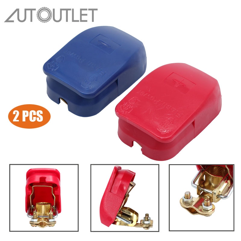 AUTOUTLE par de 12V 12V de liberación rápida para batería abrazaderas de terminales terminal para coche y caravana autocaravana bmw ford vw mazda jetta Toyota