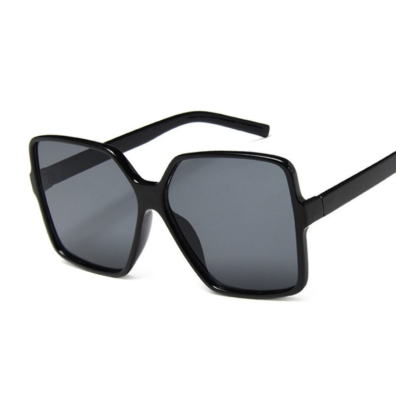 Sort firkantede overdimensionerede solbriller kvinder stor ramme farverige solbriller kvindelige spejl oculos unisex gradient hip hop nuancer