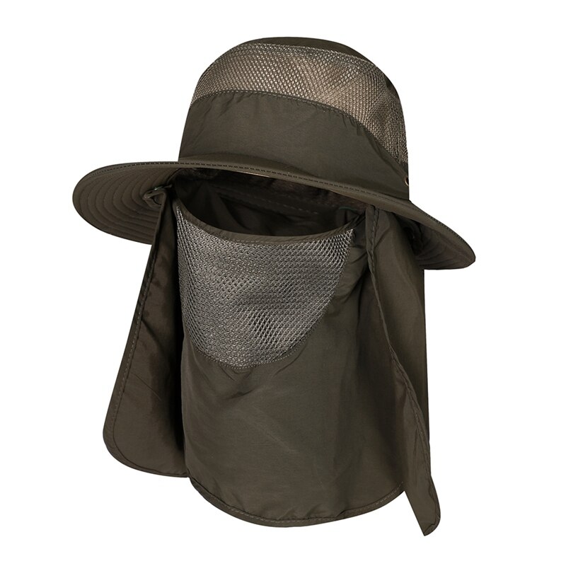 Fishing Flap Caps Men Women Quick Dry 360 Degree Sunshade UV Protection Removable Face Mask Ear Neck Cover Face Sun Cap: JG