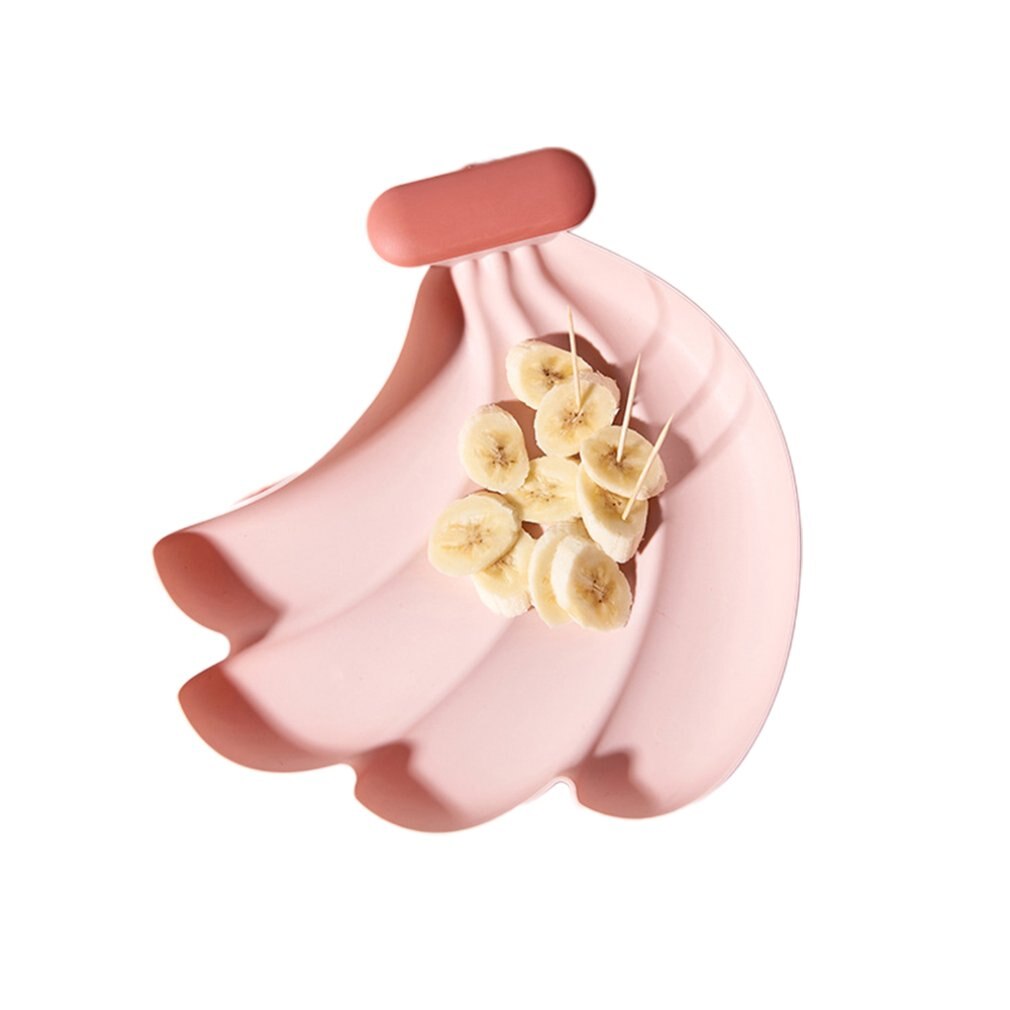 Lazy Snack Tray Strawberry Shape Fruit Food Tray Candy Cute Plate Snack Dish Fruit Food Plate Household Plastic Plate for Home: Pink