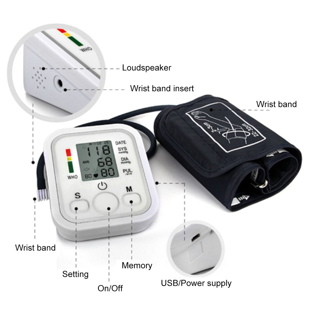 Automatic Electronic Bloods Pressure Monitor Intelligent Real Voice Electronic Measuring Instrument Sphygmomanomete